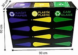 Geri Dönüşüm Kovası İç Kovalı 3'lü ( KDV DAHİL )