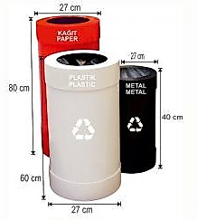 Geri Dönüşüm Kutusu 3'lü ( KDV DAHİL )