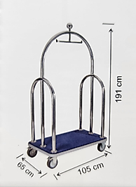 Valiz Taşıma Arabası Krom