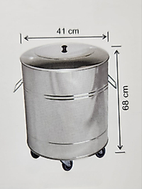 Paslanmaz 430 Kalite Gıdaya Uygun Kap 70 LT