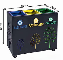 Geri Dönüşüm Kovası İç Kovalı 3'lü ( KDV DAHİL )