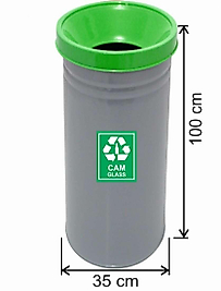 Geri Dönüşüm Kovası Boyalı 96 LT ( KDV DAHİL )