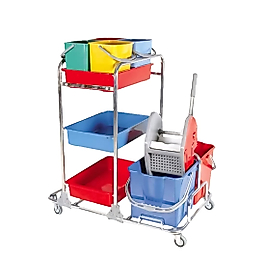 Kat Hizmet Arabası Çift Kovalı Krom ( KDV DAHİL )