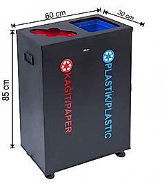 GERİ DÖNÜŞÜM GRUBU 2'Lİ BOYALI İÇ KOVALI (ÖZEL KAPAKLI) ( KDV DAHİL )